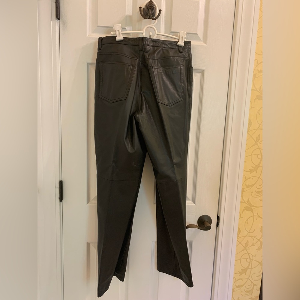 Black leather pants, Jones New York Sport.